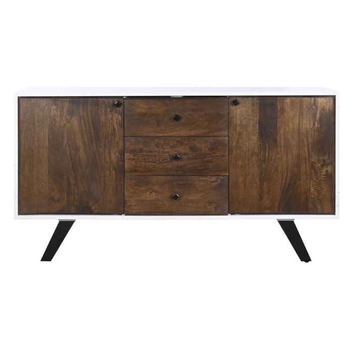 Buffet Moderno DKD Home Decor Blanco Marron Oscuro 40 x 80 x 150 cm 6