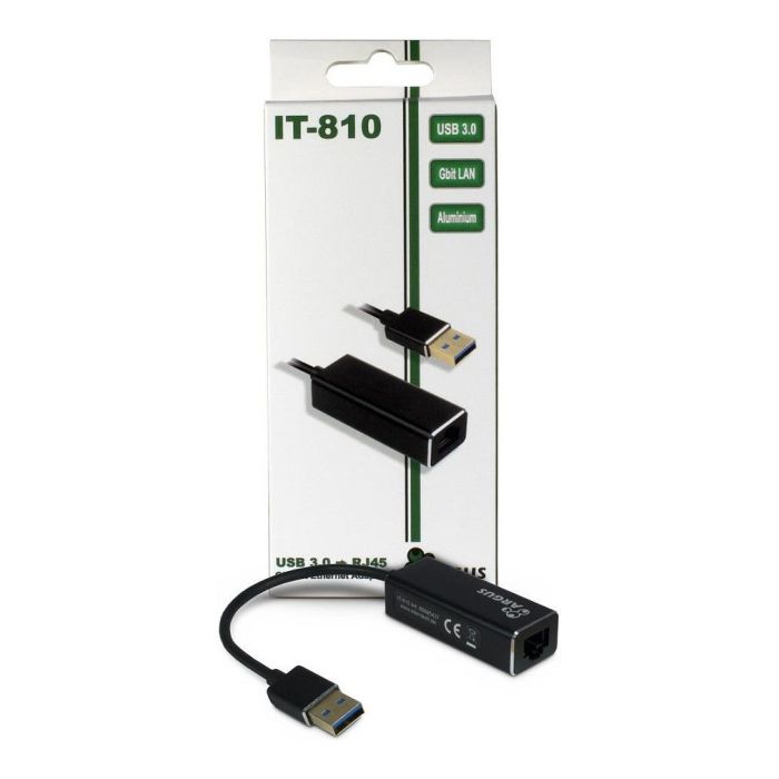 Inter-Tech ARGUS IT-810 Adaptador USB3.0 a RJ45 Gigabit Lan 1000 MBit/s Negro 1