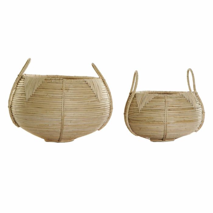 Cesta Balines DKD Home Decor Natural 35 x 37 x 35 cm Set de 2