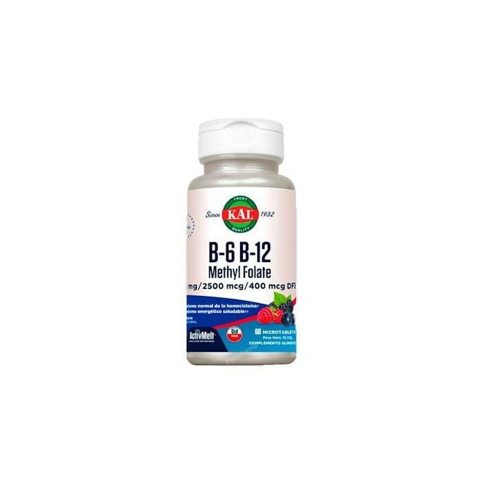 KAL B6 B12 Methyl Folate 60 Comprimidos Sublinguales