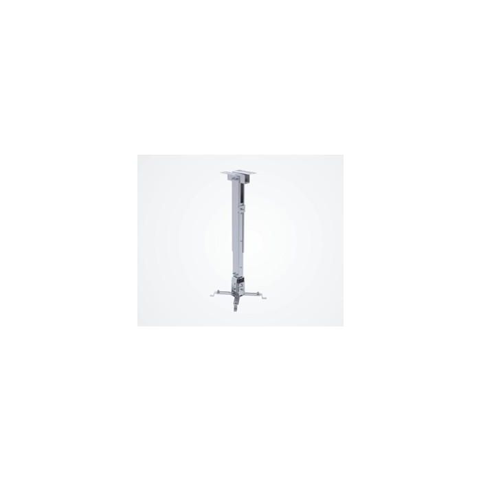 Sunne Soporte de Techo para Proyector Beamer PRO02, Plata, 43-65cm, 15°, Gestión de Cables, hasta 20KG
