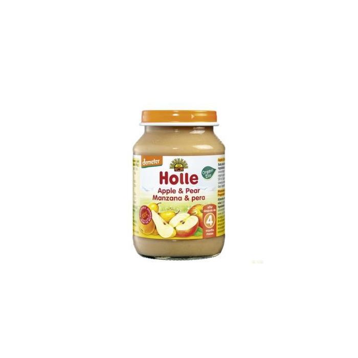 Holle Potito de Manzana y Pera Demeter para Bebés +4 Meses 190g