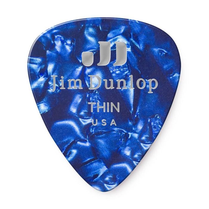 Dunlop Pack 72 Púas Genuine Celluloid Classic Azul Perlado - Thin