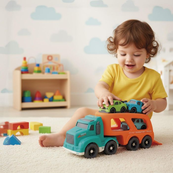 Camion Porta Coches + 5 Coches Eco Bio T01045 3 Camion Porta Coches + 5 Coches Eco Bio T01045 3