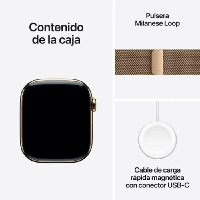 Reloj Hombre Apple Dorado 46 mm 1