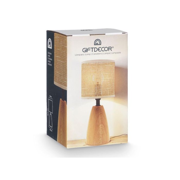 Lampara Sobremesa Efecto Madera Oval Alta Giftdecor 14X33CM (12 Unidades) 2 Lampara Sobremesa Efecto Madera Oval Alta Giftdecor 14X33CM (12 Unidades) 2