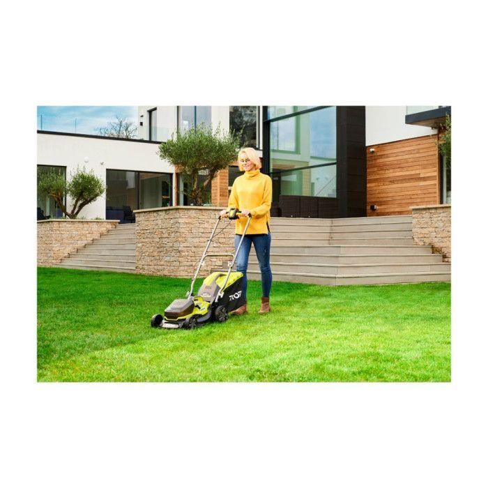 Ryobi Cortacésped Híbrido Inalámbrico Ø 37 cm con 2 baterías LithiumPlus 36V 5.0 Ah, Mulching y Recolección 45L, Negro/Verde 1 Ryobi Cortacésped Híbrido Inalámbrico Ø 37 cm con 2 baterías LithiumPlus 36V 5.0 Ah, Mulching y Recolección 45L, Negro/Verde 1
