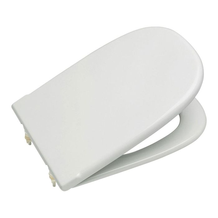 Roca Tapa y Asiento para Inodoro Dama Retro Blanco A801327004 con Bisagras Extraíbles Easyclean