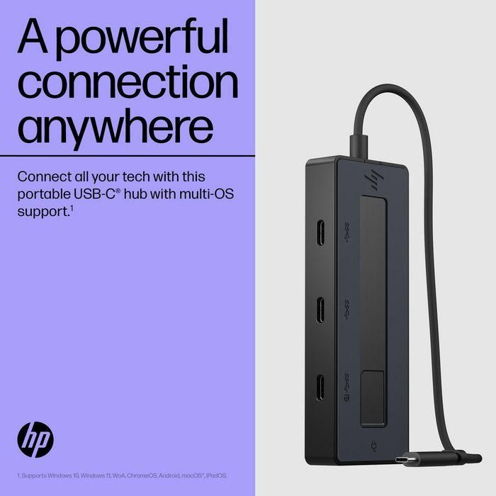 HP 6G843AA Docking USB Tipo-C, Concentrador Multipuerto 4K, 4 Puertos USB-C (PD 65W, Video), Multi-SO, Negro/Azul. 10 HP 6G843AA Docking USB Tipo-C, Concentrador Multipuerto 4K, 4 Puertos USB-C (PD 65W, Video), Multi-SO, Negro/Azul. 10