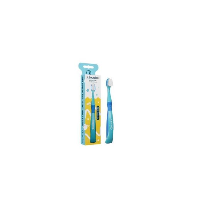 NORDICS ORAL CARE 9.240 Cepillo Dental Niños Sirena Azul con 9240 Filamentos Ultrasuaves para Encías Delicadas