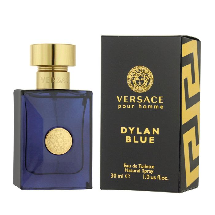 Versace Dylan Blue Pour Homme Eau de Toilette Vaporizador 30 mL Fragancia Aromática Fougère para Hombres