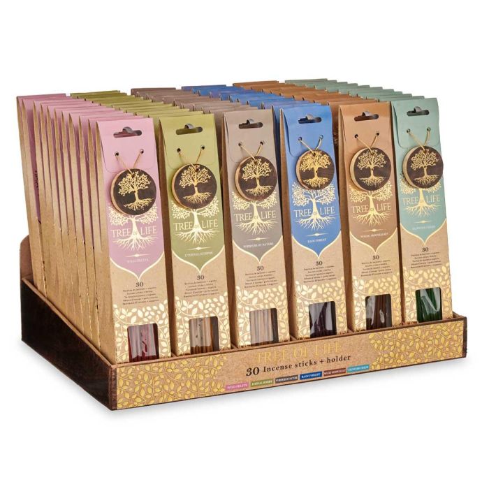 30 Barras de Incienso Surtido 6 Aromas con Soporte de Madera - Acorde, 6x30x2 cm (72 Unidades) 2 30 Barras de Incienso Surtido 6 Aromas con Soporte de Madera - Acorde, 6x30x2 cm (72 Unidades) 2