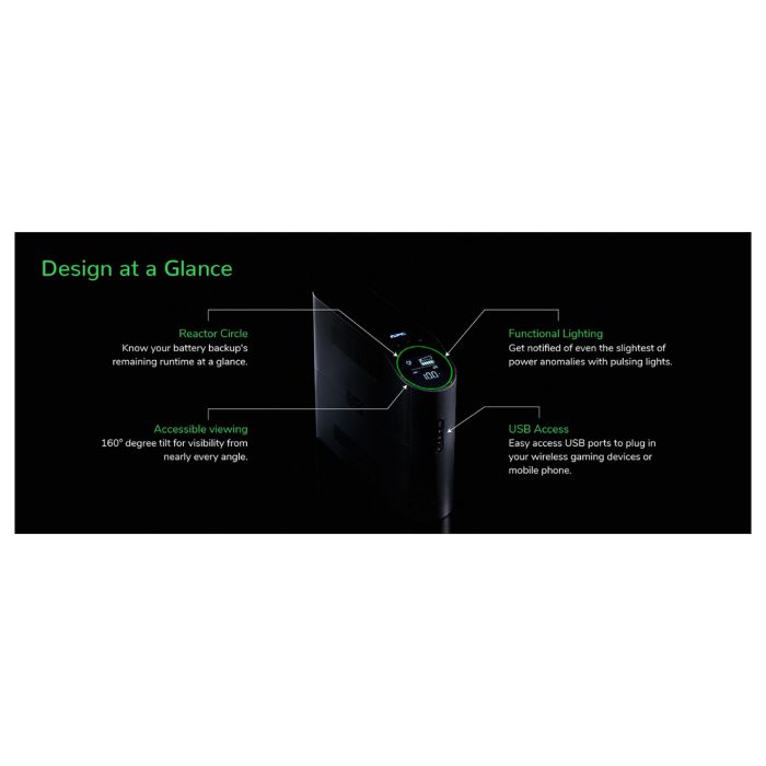 APC UPS Back-UPS Pro BGM2200B-GR 2200VA 1320W 4xSchuko 2xIEC C13 Torre con RGB Beleuchtung