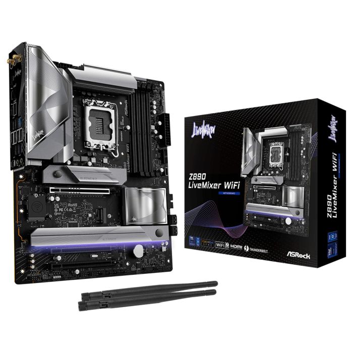ASRock Z890 Placa Base WiFi 7, Socket LGA 1851, Intel Core Ultra, DDR5, Bluetooth 5.4 ATX 0 ASRock Z890 Placa Base WiFi 7, Socket LGA 1851, Intel Core Ultra, DDR5, Bluetooth 5.4 ATX 0
