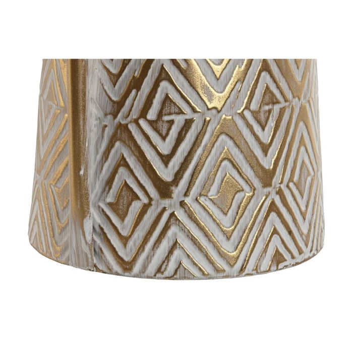 DKD Home Decor Jarrón Decorativo Moderno de Metal Dorado y Blanco con Asa - 24.5x24.5x66 cm 1 DKD Home Decor Jarrón Decorativo Moderno de Metal Dorado y Blanco con Asa - 24.5x24.5x66 cm 1