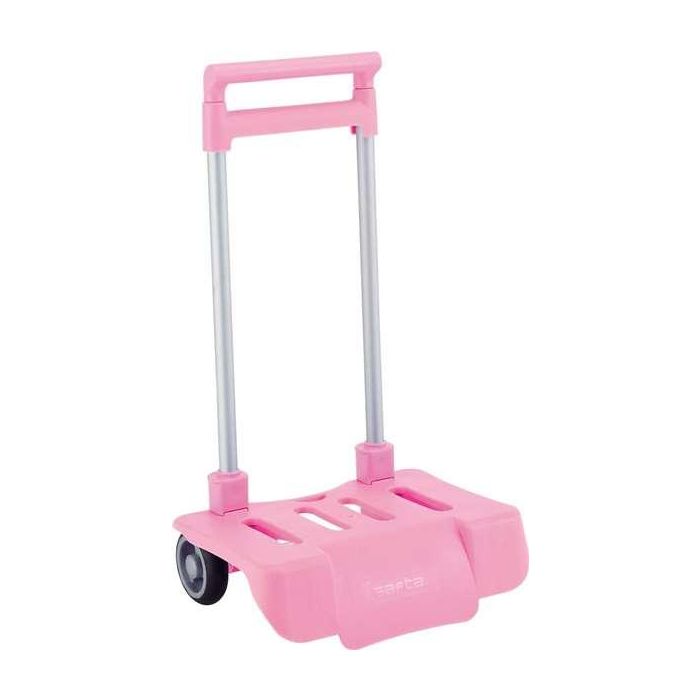 Carro Escolar Safta Portamochila Pleglable Rosa Claro 850x300x230 mm 1 Carro Escolar Safta Portamochila Pleglable Rosa Claro 850x300x230 mm 1
