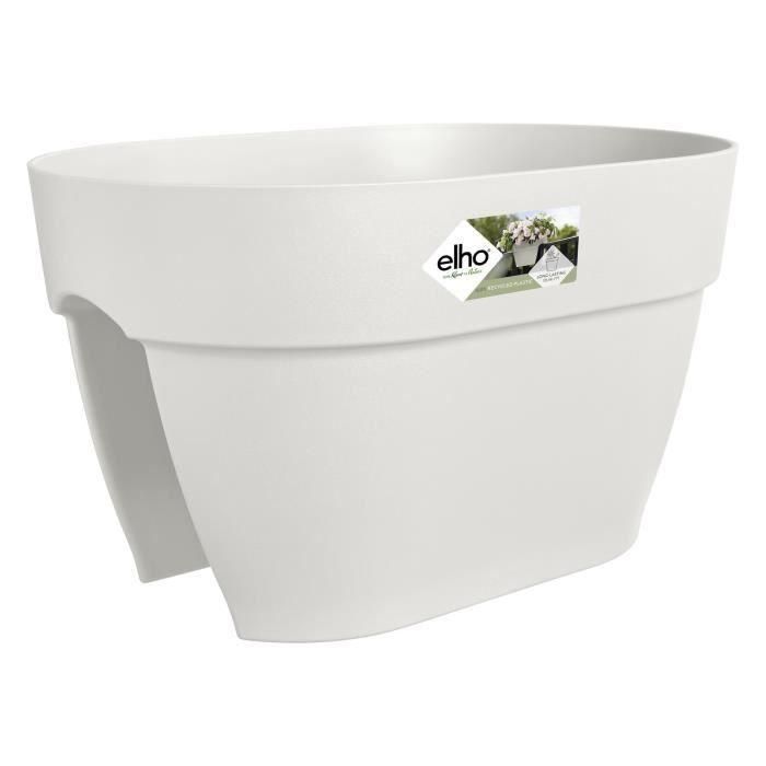 Elho Maceta Vibia Campana Flower Bridge 40, Blanco Seda, para Balcón Exterior L 26 x An 39 x Al 22 cm Elho Maceta Vibia Campana Flower Bridge 40, Blanco Seda, para Balcón Exterior L 26 x An 39 x Al 22 cm
