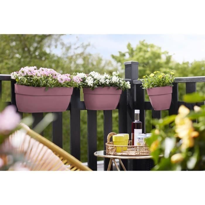 ELHO - Maceta - Vibia Campana Easy Hanger Small - Dusty Rose - Balcón exterior - L 24.1 x W 20.5 x H 26.5 cm 1 ELHO - Maceta - Vibia Campana Easy Hanger Small - Dusty Rose - Balcón exterior - L 24.1 x W 20.5 x H 26.5 cm 1