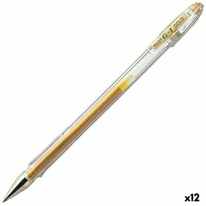 Bolígrafo Roller Pilot G-1 Dorado 0,4 mm (12 Unidades) Bolígrafo Roller Pilot G-1 Dorado 0,4 mm (12 Unidades)