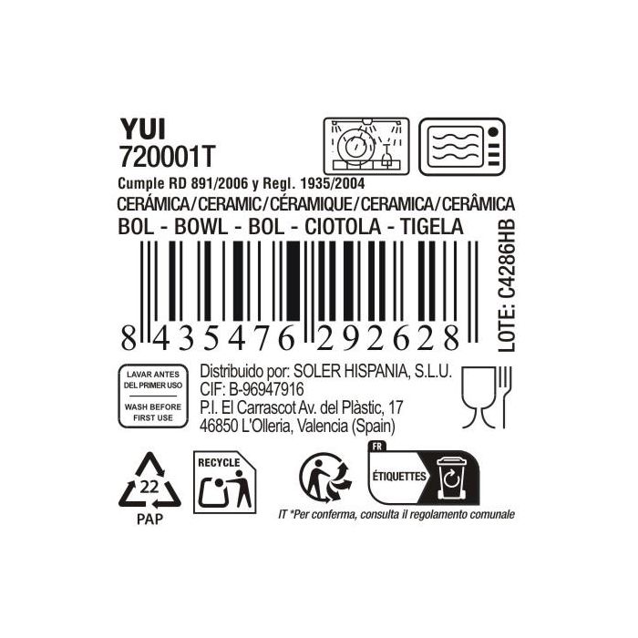 Bol Aperitivo Japonés Yui Ø11.2x6 cm - Inde (36 Unidades) 5 Bol Aperitivo Japonés Yui Ø11.2x6 cm - Inde (36 Unidades) 5