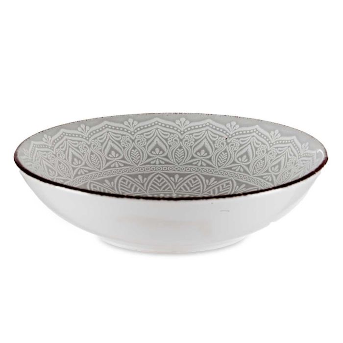 Plato Relieve Hondo Gris 20Cm Vessia (24 Unidades) 2 Plato Relieve Hondo Gris 20Cm Vessia (24 Unidades) 2
