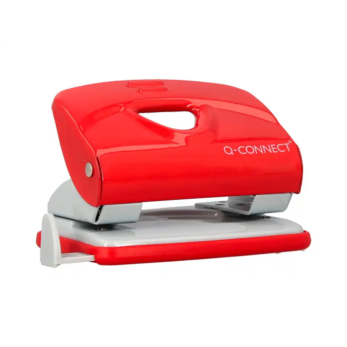 Q-connect KF14219 Taladrador Rojo Capacidad 20 Hojas Base Metálica 3