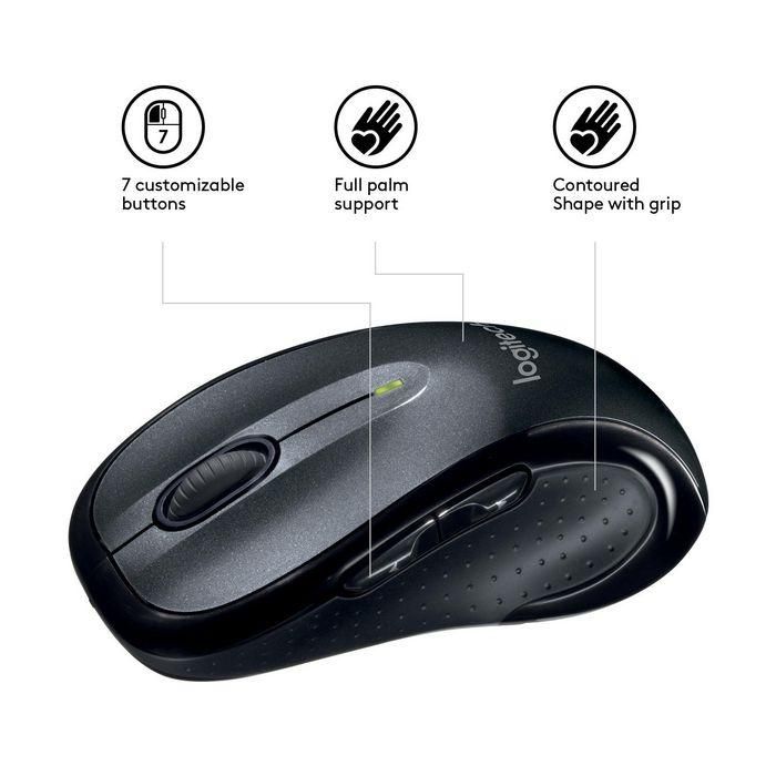 Logitech Wireless Mouse M510, RF Wireless, Alkaline, Black 4 Logitech Wireless Mouse M510, RF Wireless, Alkaline, Black 4