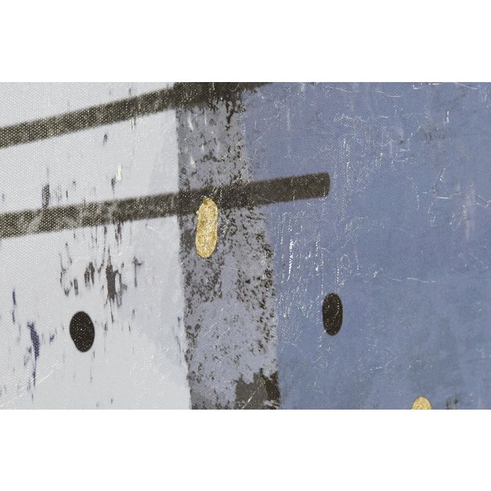 DKD Home Decor Cuadro Moderno Abstracto Azul Negro Lienzo y MDF Pintado a Mano 120x40 cm Set de 3 para Decoración Hogar 2 DKD Home Decor Cuadro Moderno Abstracto Azul Negro Lienzo y MDF Pintado a Mano 120x40 cm Set de 3 para Decoración Hogar 2