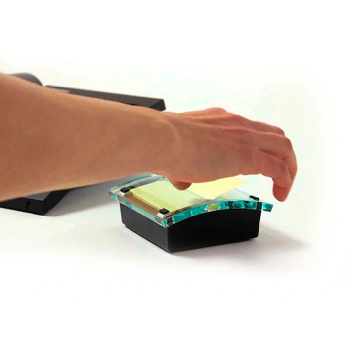 Q-connect Dispensador Bloc Notas Adhesivas Quita y Pon Zigzag KF02161 Negro con 1 Bloc 76x76 mm 4