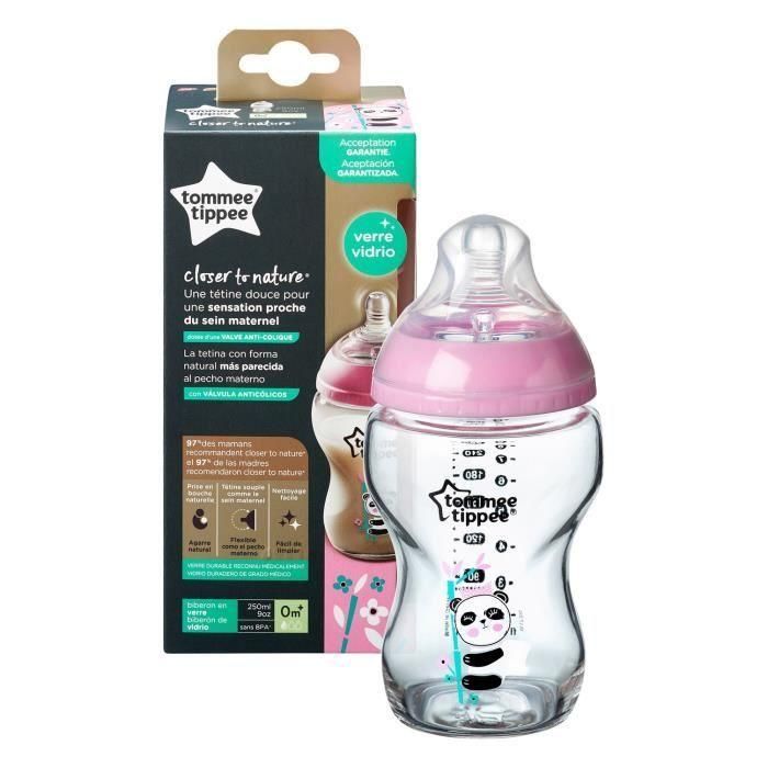 TOMMEE TIPPEE Biberón CTN Vidrio 250ml decorado Niño 5