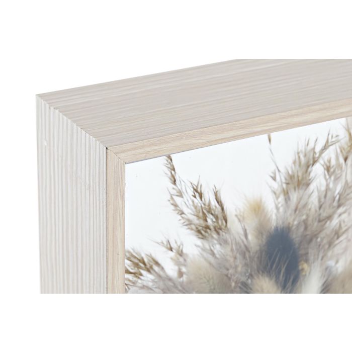 DKD Home Decor Decoración Shabby Beige y Marrón de Flor Seca y MDF 6x21x16 cm - Set de 2 Unidades 1