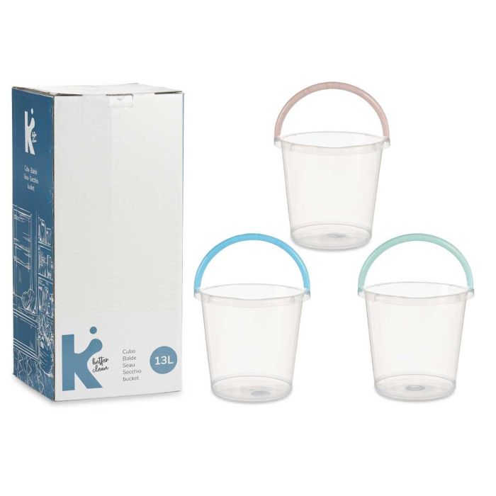 Cubo Agua Transparente 13L Con Asa Surtidos Col Past Arte Regal 31X29CM (24 Unidades) 2 Cubo Agua Transparente 13L Con Asa Surtidos Col Past Arte Regal 31X29CM (24 Unidades) 2