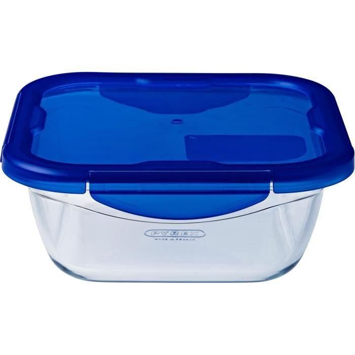 Pyrex Recipiente Cuadrado Cook&Go Tapa Hermética 4 Cierres Vidrio Borosilicato 0,80 L Apto Horno Microondas Congelador Lavavajillas Pyrex Recipiente Cuadrado Cook&Go Tapa Hermética 4 Cierres Vidrio Borosilicato 0,80 L Apto Horno Microondas Congelador Lavavajillas