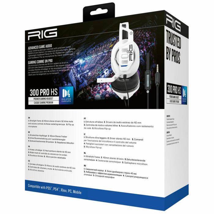 Auriculares con Micrófono Gaming Nacon RIG 300 PRO HS Blanco 4