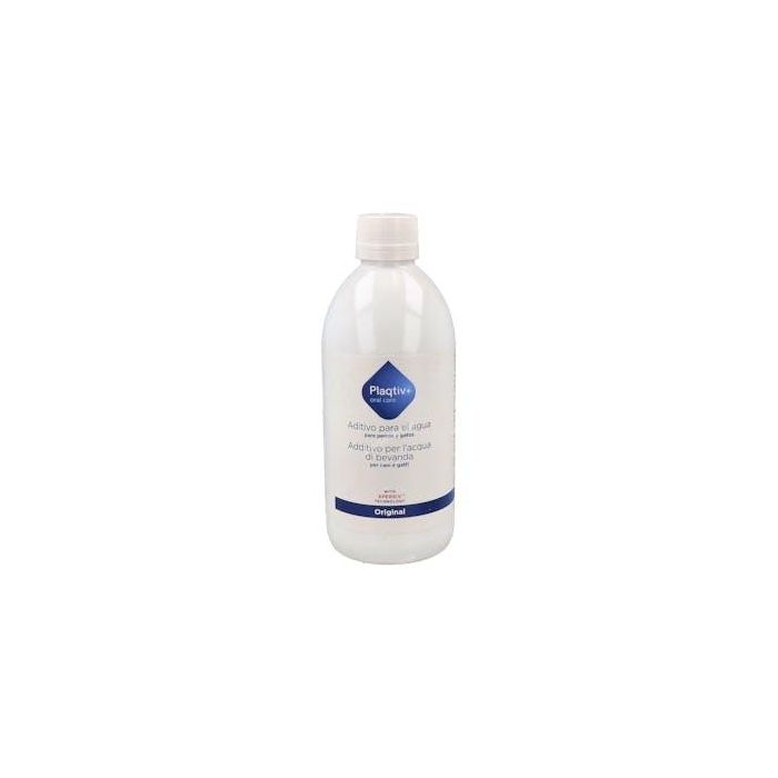 Plaqtiv+ Aditivo para el Agua Oral Care 500 mL para Perros y Gatos - Refresca el Aliento y Combate el Sarro