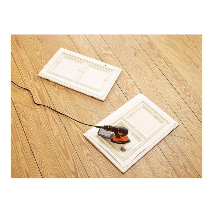 Black+Decker Lijadora de Detalle Mouse KA2000-QS 120W 14.000rpm con Depósito de Polvo y 6 Accesorios, Incluye 3 Hojas de Malla 5