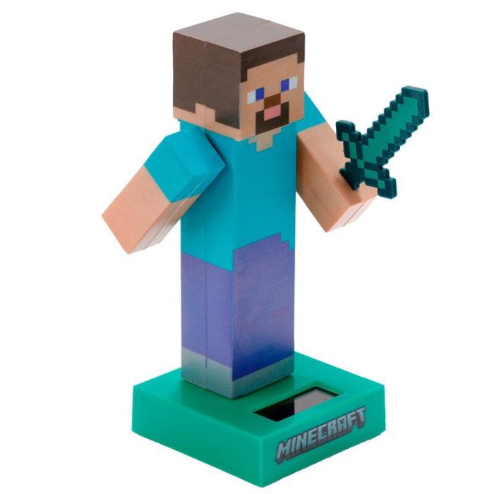 Muñeco solar Steve Minecraft 1