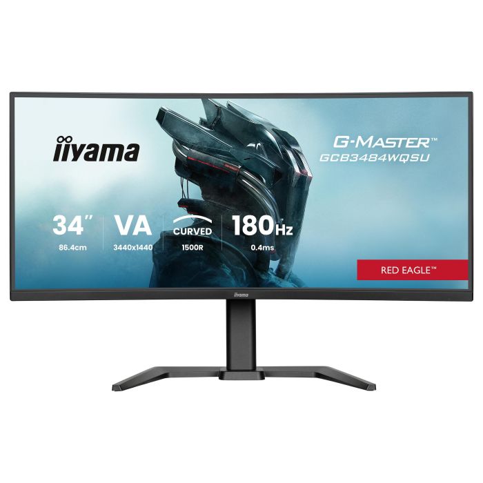 Iiyama G-Master GCB3484WQSU-B1 Monitor Curvo 34" 1500R 180Hz 0.4ms MPRT VA HDR400 FreeSync Premium Negro 1
