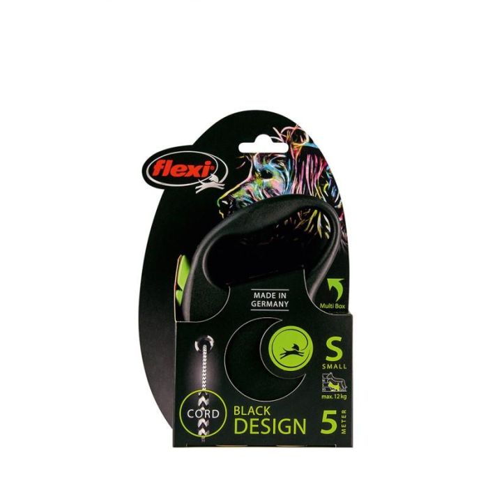 Correa para Perro Flexi BLACK DESIGN 5 m Talla S Verde 1