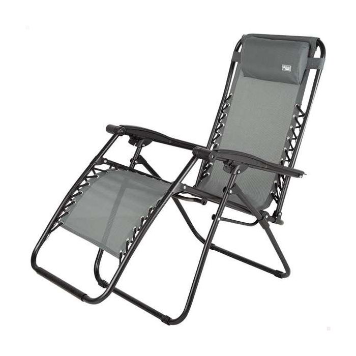 Tumbona textileno 52x68x102 cm color gris oscuro Tumbona textileno 52x68x102 cm color gris oscuro