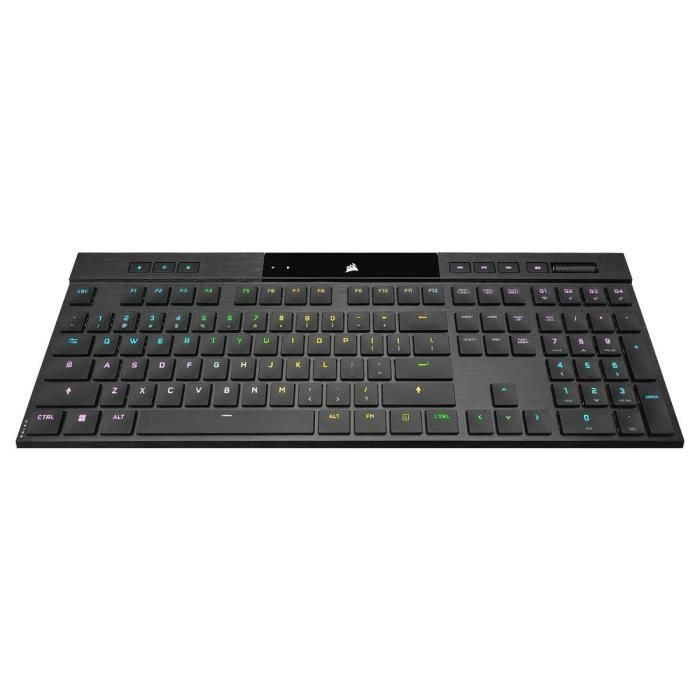 Corsair CH-913A01U-FR K100 Air Teclado Gaming Mecánico Ultrafino Inalámbrico Retroiluminación RGB Negro Azerty