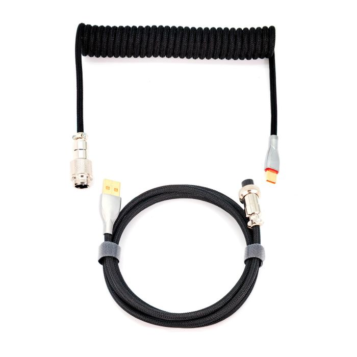 Phoenix technologies Kioru Cable Aviador en Espiral para Teclado Mecánico Tipo C - Estilo Profesional y Minimalista