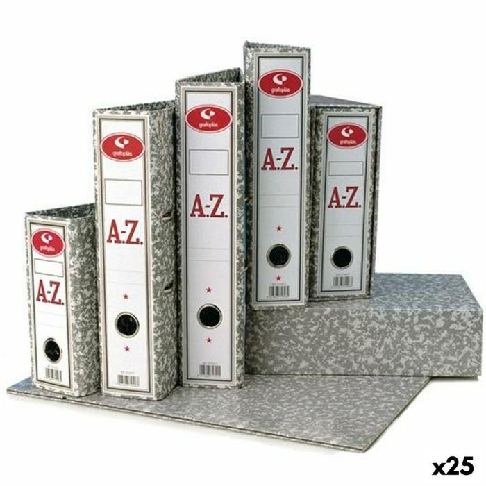 Archivador de Palanca Grafoplas Classic Gris A4 Din A4 (25 Unidades) 0 Archivador de Palanca Grafoplas Classic Gris A4 Din A4 (25 Unidades) 0