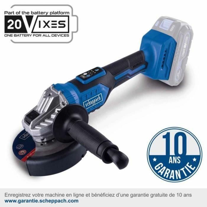 Scheppach BC-AG125-X Amoladora Angular sin Escobillas 20V IXES 125 mm - Sin Batería ni Cargador 5 Scheppach BC-AG125-X Amoladora Angular sin Escobillas 20V IXES 125 mm - Sin Batería ni Cargador 5