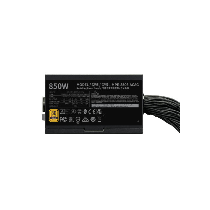 Cooler Master Mwe Gold 850 V3 Unidad de Fuente de Alimentación 850 W 24-Pin Atx Atx Negro 3 Cooler Master Mwe Gold 850 V3 Unidad de Fuente de Alimentación 850 W 24-Pin Atx Atx Negro 3