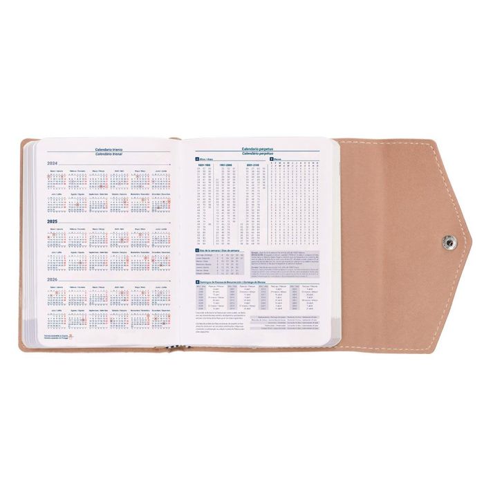 Agenda Encuadernada Liderpapel Psara A5 2025 Dia Pagina Color Rosa Nude Papel 70 gr 5