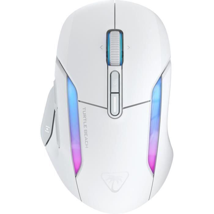 Ratón inalámbrico para juegos - Turtle Beach Kone II Air - Ergonómico - Blanco, Bluetooth, 26.000 DPI, rueda 4D