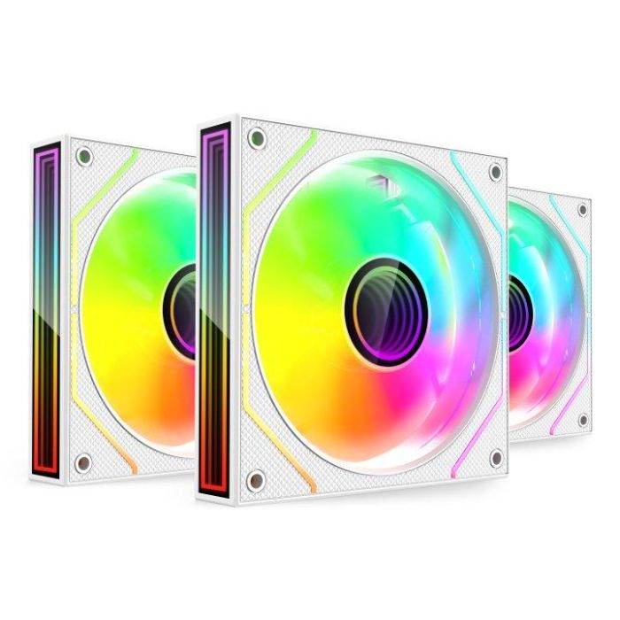 Mars Gaming Kit Ventiladores MF3DPROKIT 120mm ARGB Blanco con Hub y Mando RF para PC 2