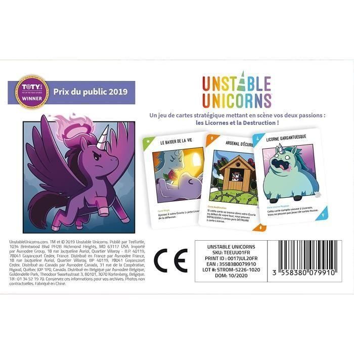 TeeTortuga | Unicornios inestables | Juego de mesa | a partir de 8 años | 2 a 8 jugadores | 30 a 60 minutos 1 TeeTortuga | Unicornios inestables | Juego de mesa | a partir de 8 años | 2 a 8 jugadores | 30 a 60 minutos 1