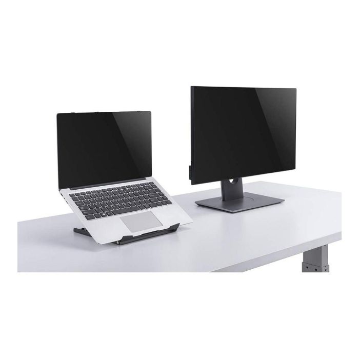 MANHATTAN Soporte para portátil ajustable 10"-15.6" Negro Acero